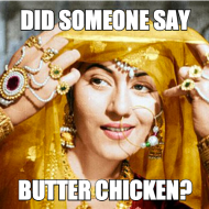 Madhubala butter chicken meme bollywood