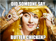 Madhubala butter chicken meme bollywood